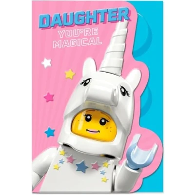 Image of Cards Hallmark Lego Unicorn Daughter Birthday, 3D Pop Up