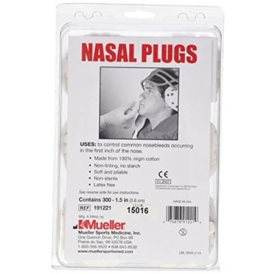 Image of Mueller Unisex&#039;s Nasal Plugs Box of 300, White