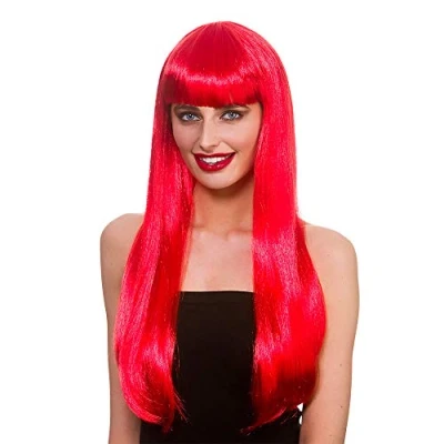Image of Wicked Costumes Adult Long Red Fantasy Fancy Dress Wig