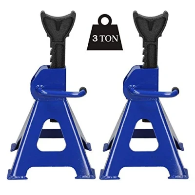 Image of Xinng Heavy Duty Steel Jack Stands 3 Tons Capacity, Axle Stand Support Vehicle Holder Lift Tool 1 Pair