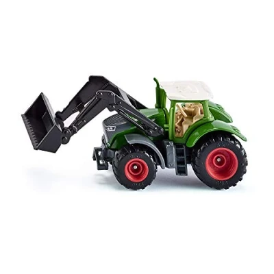 Image of siku 1393, Fendt 1050 Vario Tractor with front loader, Green/Black, Movable Removable cab, Rubber tyres