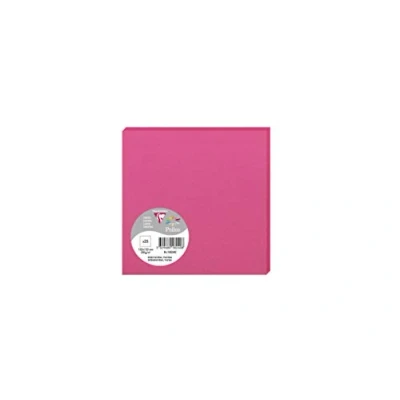 Image of Clairefontaine Ref 1824C Pollen Card ( Pack of 25 Sheets) 135 x 135mm Sized, Acid Free, Inkjet &amp; Laser Compatible, Easy to Write On, 210gsm Intensive Pink