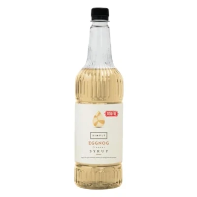 Image of Simply Sugar Free Eggnog Syrup, Low Calorie, Vegan &amp; Nut Flavoured Syrup for Coffee, Cocktails Baking (1 Litre)