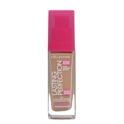Image of Collection Cosmetics Lasting Perfection Satin Foundation, Full Coverage, Hydra Boost, 10N Buttermilk Neutral 27ml
