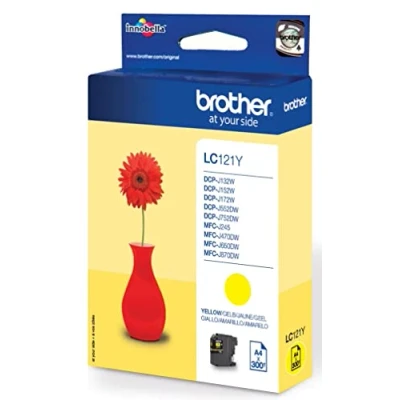 Image of Brother LC 121Y LC123 Inkjet Cartridge