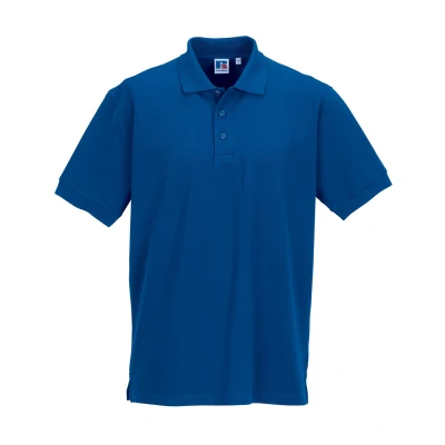 Image of Russell Athletic Mens Ultimate Classic Cotton Polo Shirt (Bright Royal Blue) Navy/Blue Size Large
