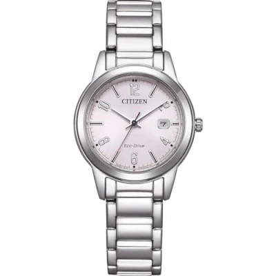 Image of Citizen Women Analogue Eco Drive Watch with Stainless Steel Strap FE1241 71Z