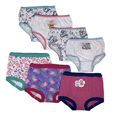 Image of Peppa Pig Girls&#039; Toddler Potty Includes Stickers and Tracking Chart Sizes 18m, 2t, 3t 4t Underwear, 7 Pack Starter Kit (3 Training Pants+4 Briefs), 2 Years (Pack of 7)
