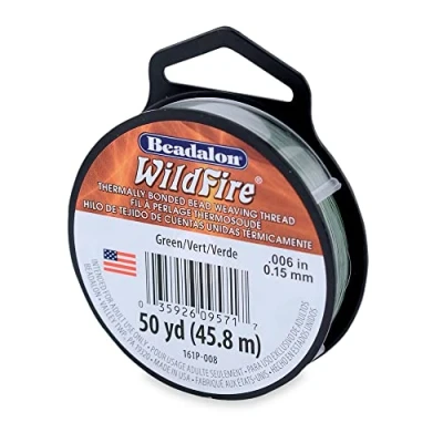 Image of Beadalon Wildfire .006 inch 50 yard Beading Thread, Green