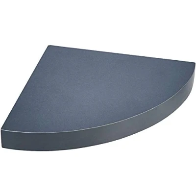 Image of Optimal Products GREY HIGH GLOSS FLOATING SHELF SHELVES DISPLAY UNIT WALL MOUNTED BOOKCASE (CORNER SHELF)