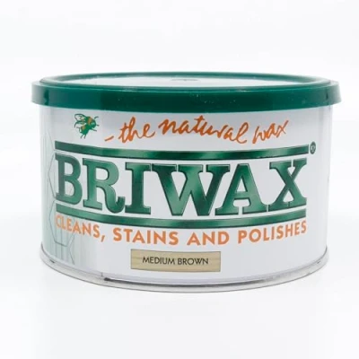 Image of Briwax Original Medium Brown Wax Polish 400g (Japanese Labelled Version) Same UK Product Inside Furniture Cleans, Stains and Polishes