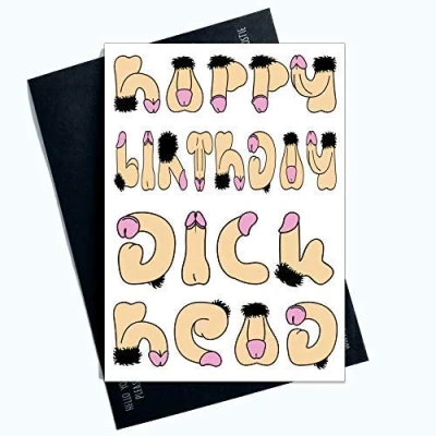 Image of Rude Funny Birthday Cards Greeting for Him Profanity Best Friend Friends Mates Boyfriend Husband Fiancé Fiancée LGBTQ LGBT Gifts Comedy PC777
