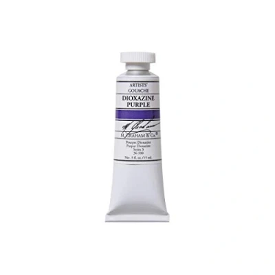 Image of M. Graham 30ml Tube Gouache Paint, Dioxazine Purple