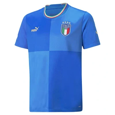Image of Italy Children&#039;s 2022/23 Season Official Home Jersey, Ignite Blue Ultra Blue, 128 UK