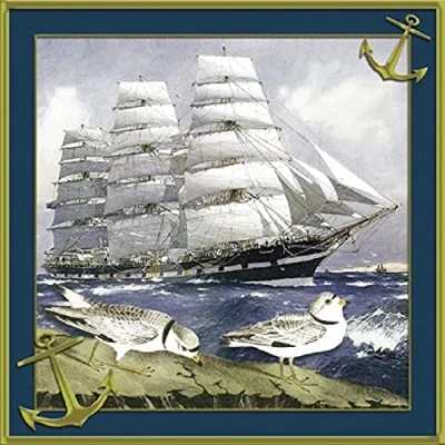 Image of Crafty Things 4 x Paper Napkins Windjammer Ideal for Decoupage/Napkin Art