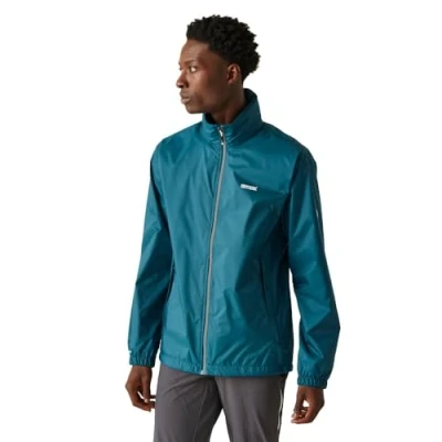 Image of Regatta Mens Lyle Iv Breathable Packable Coat Waterproof Jacket, Moroccan Blue(Citron Lime), XL EU