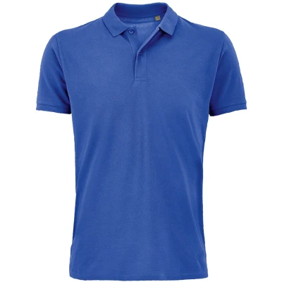 Image of SOLS Mens Planet Pique Organic Polo Shirt (Royal Blue) Size 2XL