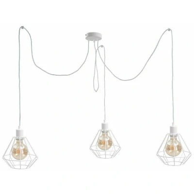 Image of Foskal Cluster Pendant Ceiling Light White, 3x E27