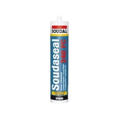 Image of Soudal Soudaseal 240FC High Modulus Hybrid Polymer Silicone Industrial Bonding And Sealing Fast Fure Sealant &amp; Adhesive Cartridge 290ml Bathroom Mastic XS1 Fungicide (White)