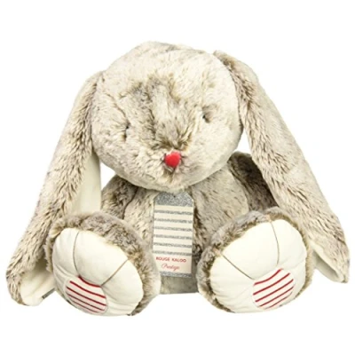 Image of Kaloo Rouge 55 cm Prestige Grey Léo the Rabbit Small Silky Furred Soft Toy Big Eared Plush 0 Months +, K963539