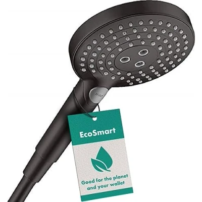 Image of hansgrohe Raindance Select S Hand Shower 120 with 3 water saving sprays (EcoSmart), matt black, 26531670
