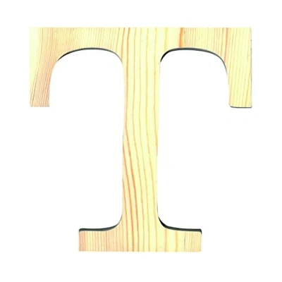 Image of Artemio 11.5 cm Wooden Letter T in Upper Case, Beige