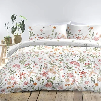 Image of Dreams &amp; Drapes Aimee Easy Care Duvet Cover Set King Bed Size in Coral