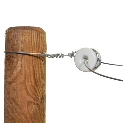 Image of Porcelain Corner Insulator White Electric Fencing