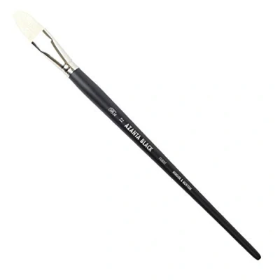Image of Winsor &amp; Newton Azanta Black Brush for Oil and Acrylic Painting, Wood, Transparent, Filbert 19mm Nr. 12
