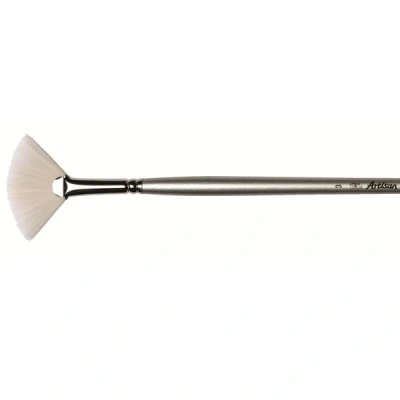 Image of Winsor &amp; Newton Size 3 Artisan Water Mixable Oil Short Handle Fan Brush