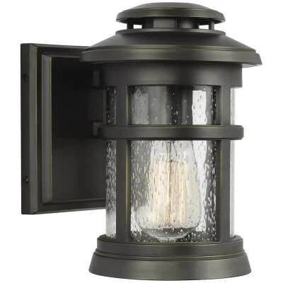 Image of Newport Outdoor 1 Light Wall Lantern, Antique Bronze, IP44, E27