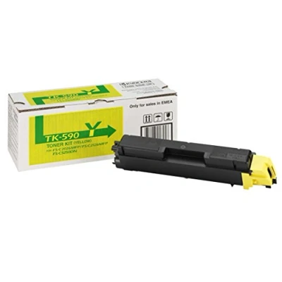 Image of Kyocera TK 590Y Yellow Toner Cartridge 1T02KVANL0