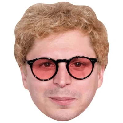 Image of Michael Cera (Glasses) Celebrity Mask, Flat Card Face, Fancy Dress Mask