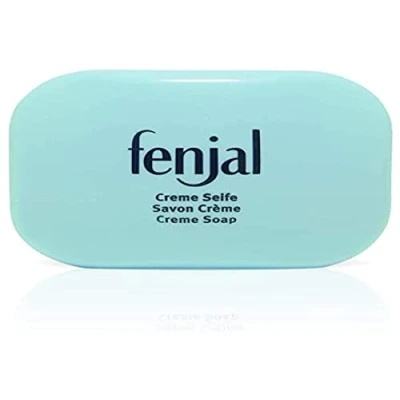Image of fenjal Cream Soap in Scented Safe 100 g, Vegan Formula with Almond Oil, Oriental Fragrance Includes Dish Lid