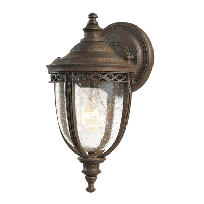 Image of English Bridle 1 Light Outdoor Small Wall Lantern British Bronze IP44, E27