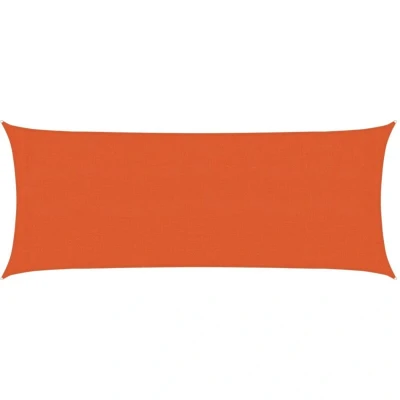 Image of vidaXL Sunshade Sail 160 g/m² Orange 2x5 m HDPE