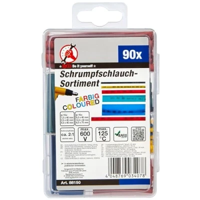 Image of BGS Diy 88150 Shrink Tube Assortment coloured 90 pcs.