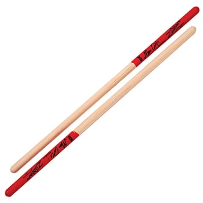 Image of Zildjian Artist Series Hickory &#039;Rock&#039; Timbale Sticks Marc Quinones Red DIP