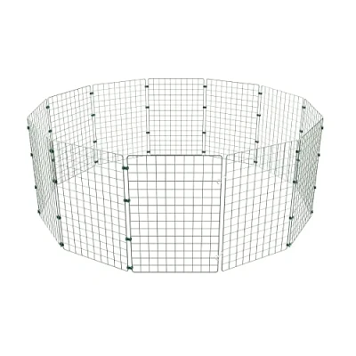 Image of P Dot Wolf Dog Play Pen Heavy Duty, Metal Fence Panels, Fence, Cat, Rabbit, Small Animal Pet Exercise Playpen, Pen, Foldable Puppy for Indoor/Outdoor, Run Cage, 12 75cm High