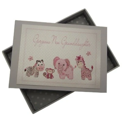 Image of White Cotton Cards Handmade Gorgeous Granddaughter Tiny Photo Album (Pink),12.5x17.5x2.5 cm