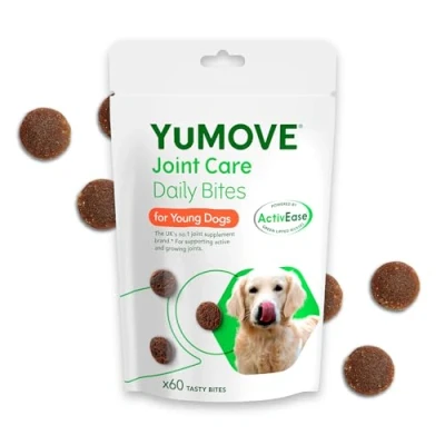 Image of YuMOVE Daily Bites for Young Dogs Joint Supplement to Support Active and Growing Joints Aged Under 6 Years 60 Chews