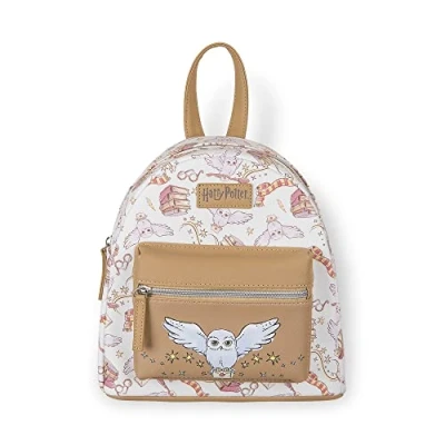 Image of Bioworld Harry Potter Hedwig Hogwarts Mini Backpack White