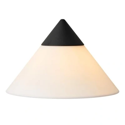 Image of Nordlux Linas outdoor wall light, cone, black, aluminium, E27