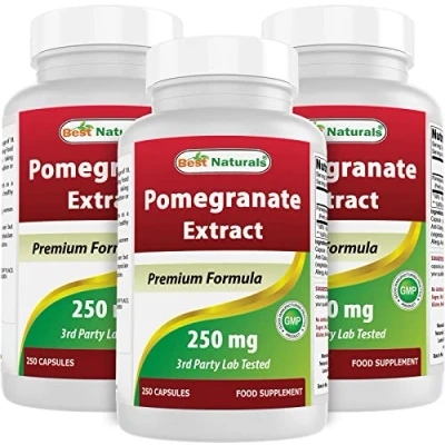 Image of Best Naturals Pomegranate Extract 250 mg Capsules (250 Count (Pack of 3))