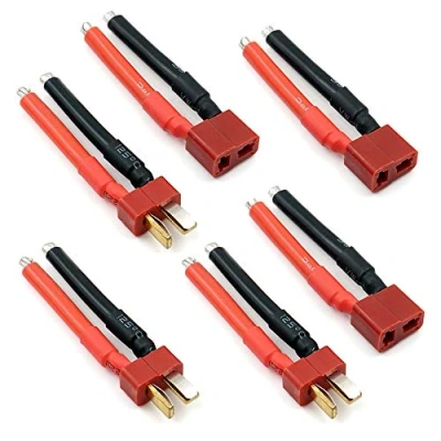 Image of 3 Pairs T Plug Connector Female and Male Deans with 12AWG Silicon Wire for RC Lipo Battery Cable Drone