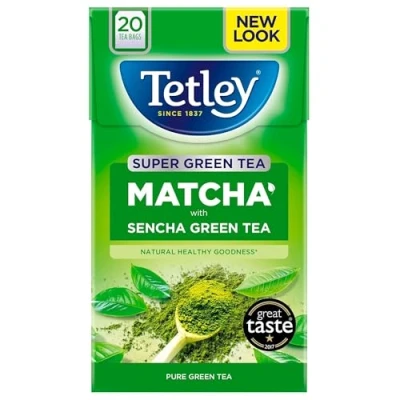 Image of Tetley Super Green Matcha 20 Tea Bags Per Box (4 Boxes)