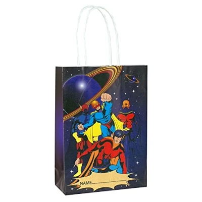 Image of HENBRANDT Party Bag with Handles Pack of 6 (Superhero)