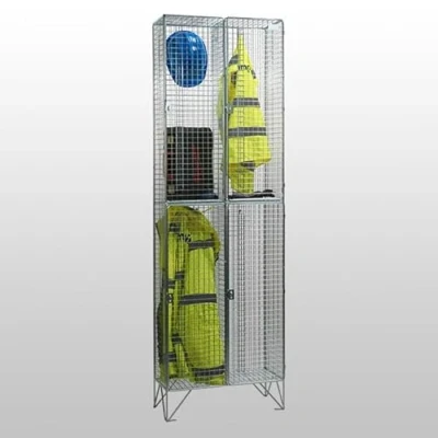 Image of Double 2 Door Wire Mesh Locker 305mm deep