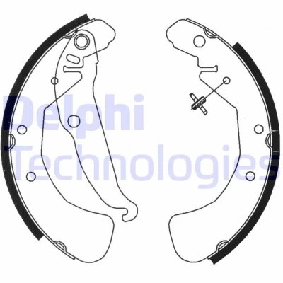 Image of 91158369 Brake Shoes DELPHI LS1829 230mm 42mm VAUXHALL: COMBO Mk2, Astra Mk5, Mk4 CC