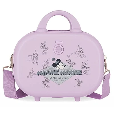 Image of Disney Minnie Happiness Adaptable Toiletry Bag with Purple Shoulder Strap 29x21x15 cms Rigid ABS 9.14L 2.52 kgs